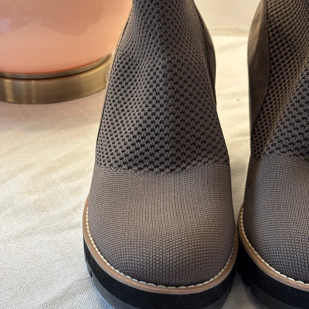Eileen Fisher Gray Wedge Ankle Boots Women’s Size 11M Career Winter - Picture 9 of 12